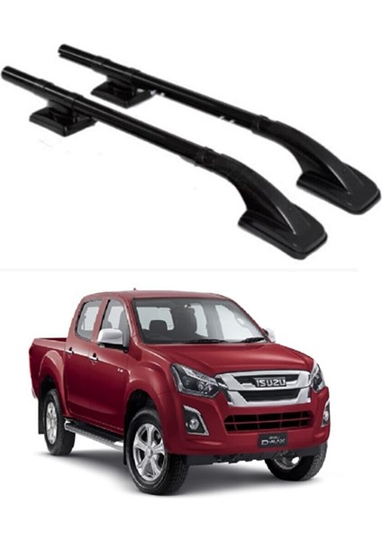 Isuzu Dmax 2012-2016 Ara Atkısız Tavan Çıtası Port Bagaj Siyah