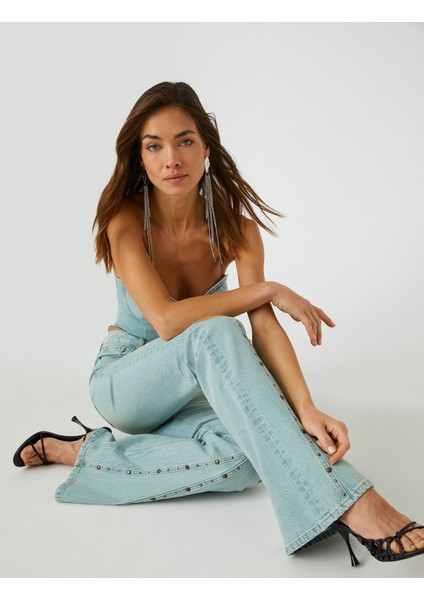 Ispanyol Paça Kot Pantolon Dar Kesim - Victoria Jeans modelleri