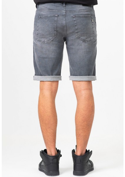 Gri Erkek Denim Şort M50096