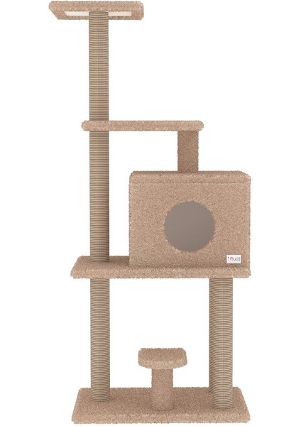 Boncuk 150 cm Kedi Tırmalama ve Oyun Evi - Bej modelleri