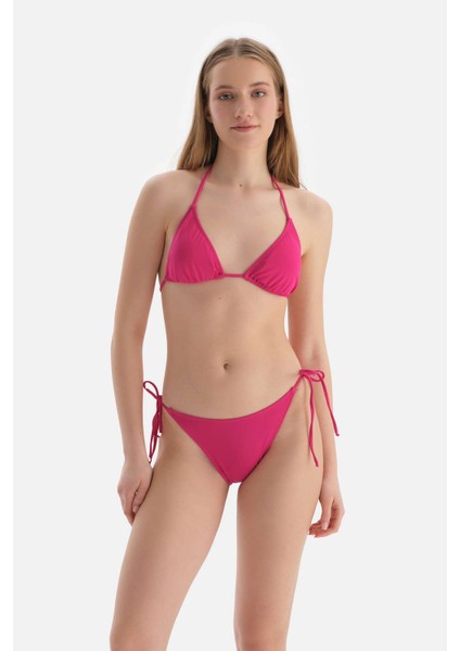 Fuşya Üçgen Küçük Bikini Üst