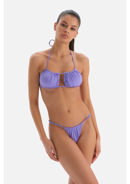 Lila Straplez Bikini Üst