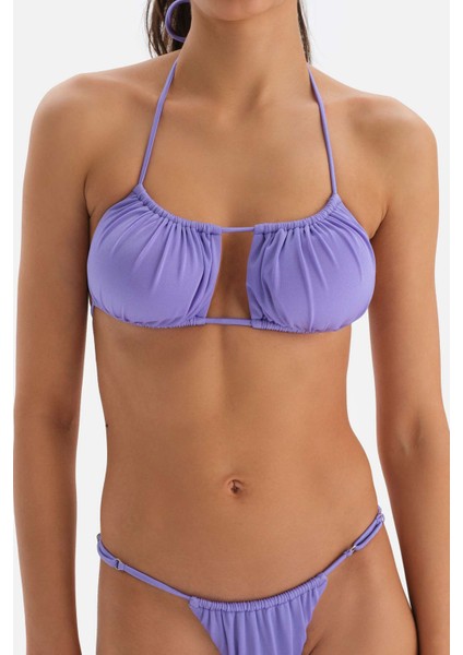 Lila Straplez Bikini Üst