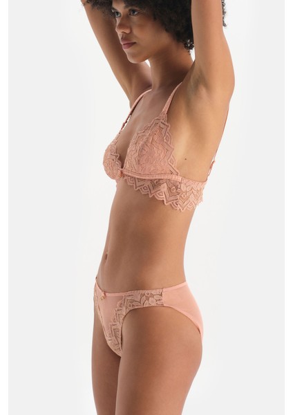 Somon Arkası File Önü Dantel Slip