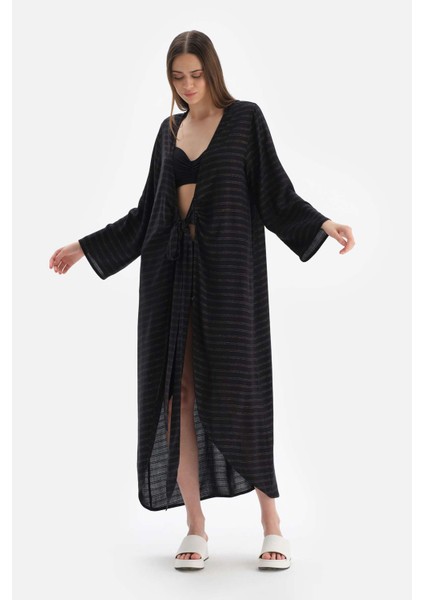 Siyah Uzun Kimono
