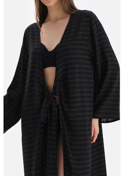 Siyah Uzun Kimono