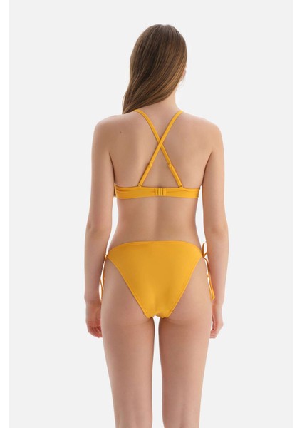 Sarı Spagetti Bikini Alt