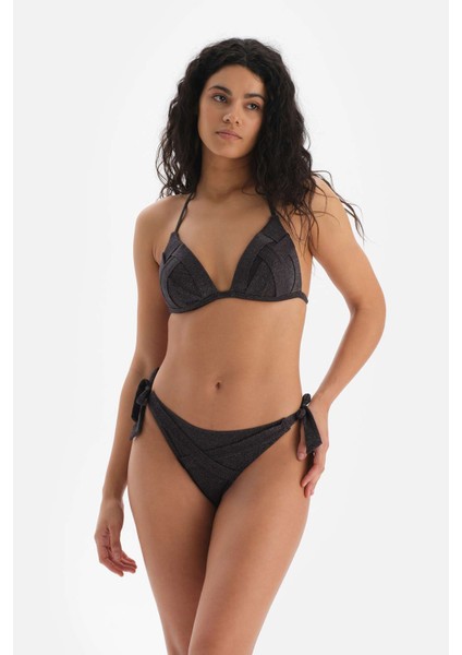 Siyah Kalın Bağcıklı Bikini Alt fırsatları