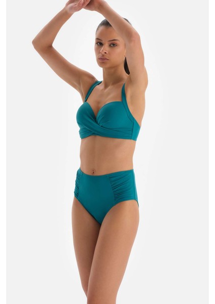 Petrol Kaplı Bikini Üstü