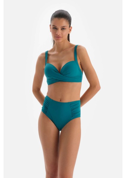 Petrol Kaplı Bikini Üstü