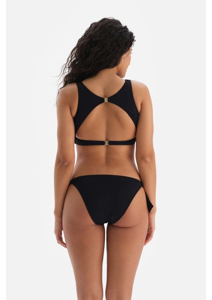 Siyah Halter Yaka Bikini Üst