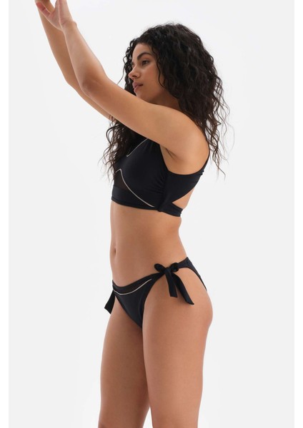 Siyah Halter Yaka Bikini Üst