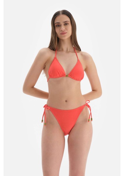 Turuncu Üçgen Küçük Bikini Üst