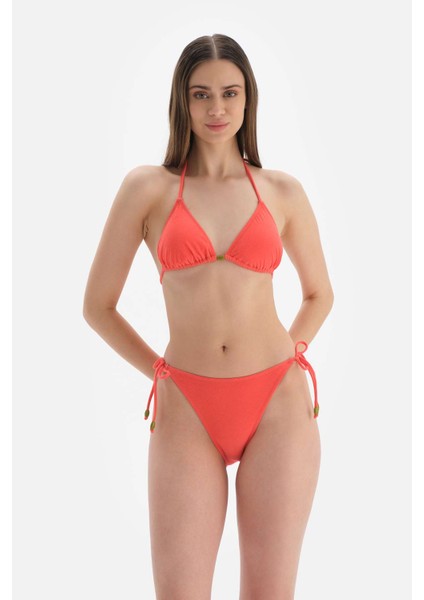 Turuncu Üçgen Küçük Bikini Üst