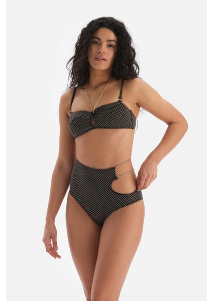 Siyah Straplez Bikini Üst