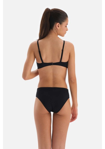 Siyah Straplez V Tel Bikini Üst