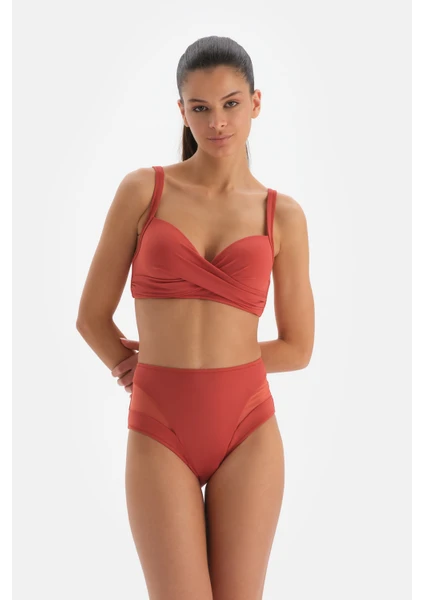 Kiremit Kaplı Bikini Üstü