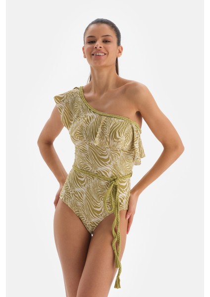 Fıstık Yeşili Volanlı Mayo