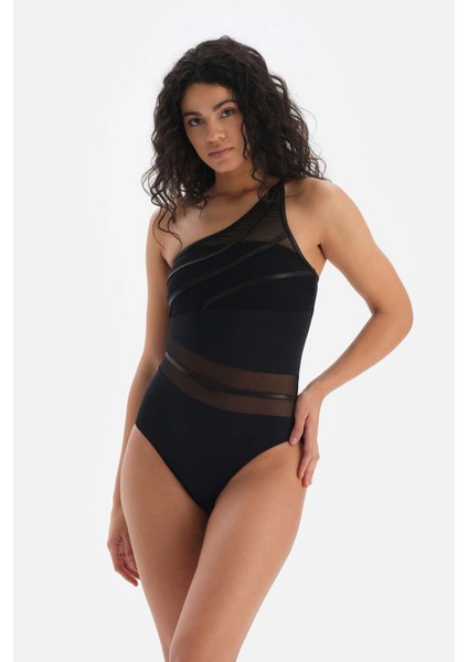 Siyah Tek Omuz Mayo indirimleri