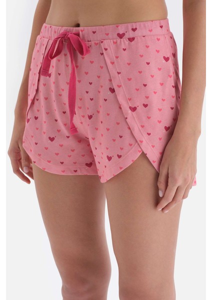 Pembe Lisans Baskılı Şort Pijama Takımı indirimleri