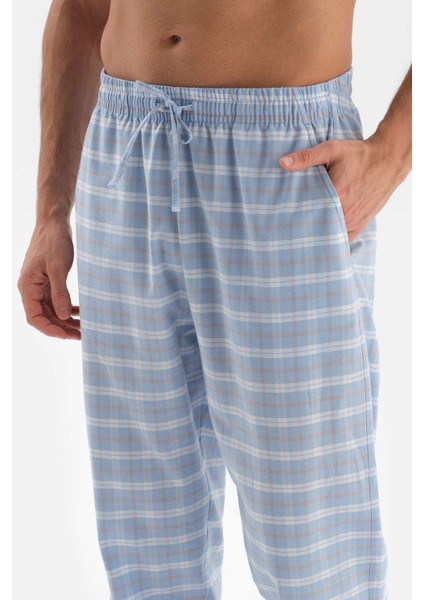 Ekru Bisiklet Yaka Kısa Kollu Altı Dokuma Pijama Takımı