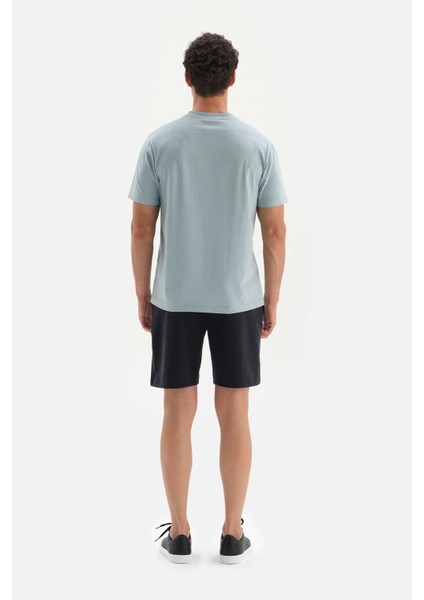 Mavi V Yaka Basic Supima Tişört fiyatları