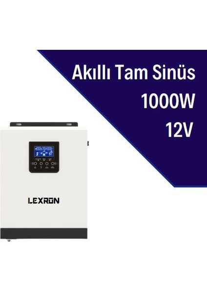 Lexron 1kva 12VOLT Tam Akıllı Inverter