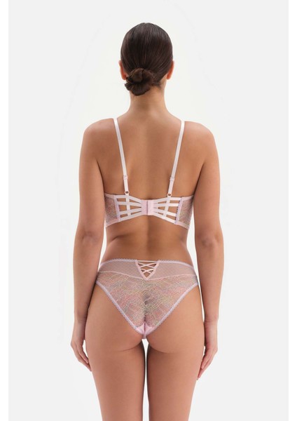 Pembe Aksesuar Detaylı Kaplı Büstiyer