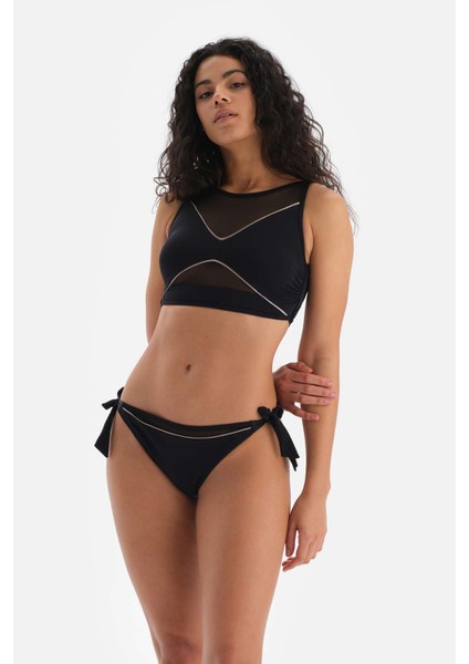 Siyah Halter Yaka Bikini Üst indirimleri