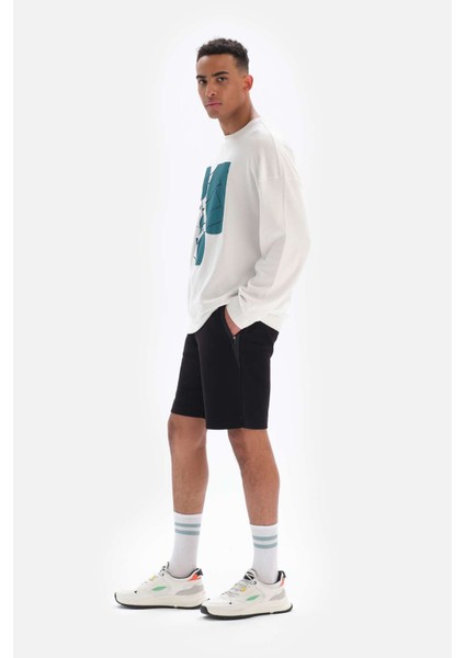 Beyaz Erkek Tenis Baskili Sweatshirt modelleri