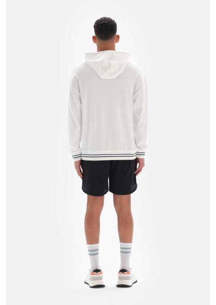 Beyaz Erkek No Man's Land Baskili Sweatshirt fiyatları
