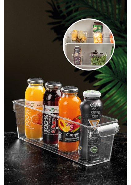 Buzdolabı Düzenleyici - Şeffaf Buzdolabı Içi Düzenleyici Organizer 10 X 32,5 X 10 Cm