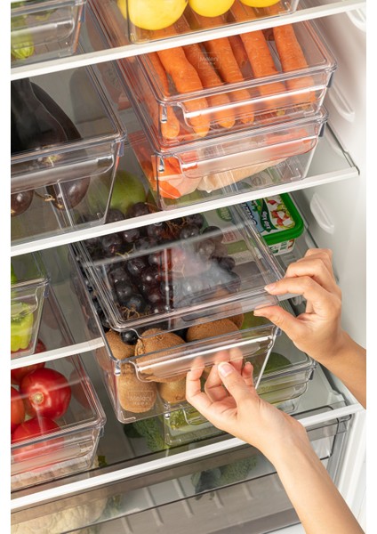 9'Lu Kapaklı Buzdolabı Düzenleyici Buzdolabı Içi Düzenleyici Organizer Slim Maxi Mega fiyatları