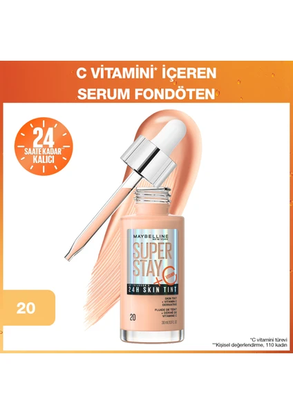 Maybelline New York Super Stay Skin Tint Fondöten - 20