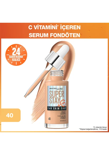 Maybelline New York Super Stay Skin Tint Fondöten - 40