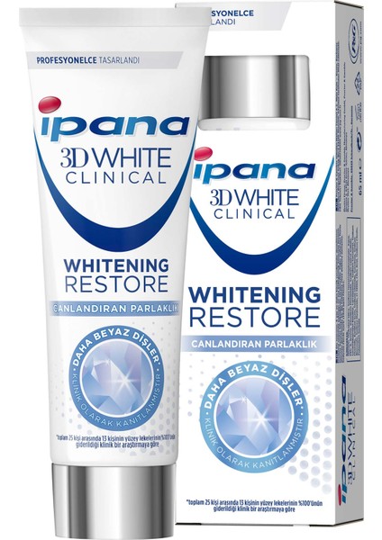 Ipana 3D White Clinical Canlandıran Parlaklık 65 ML Beyazlık