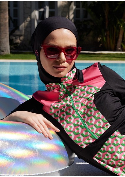Pembe Fit Tek Üst Mayo