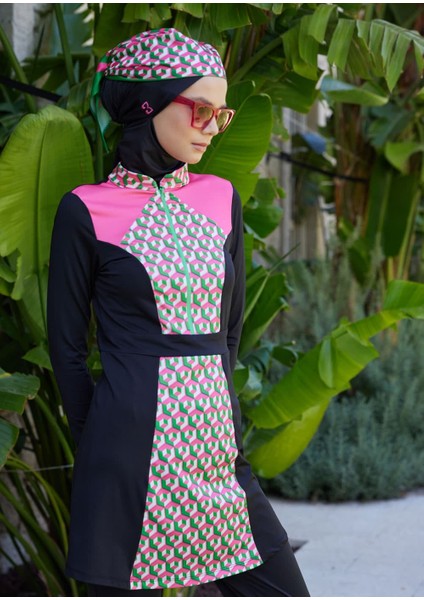 Pembe Fit Tek Üst Mayo