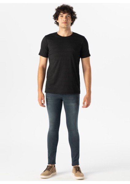 Polo Yaka Armürlü Siyah Erkek T-Shirt TS1014000266