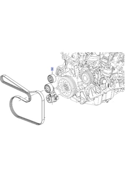Opel Insignia A 1.6 Dizel Motor V Kayışı Avare Sabit Bilya Orjinal