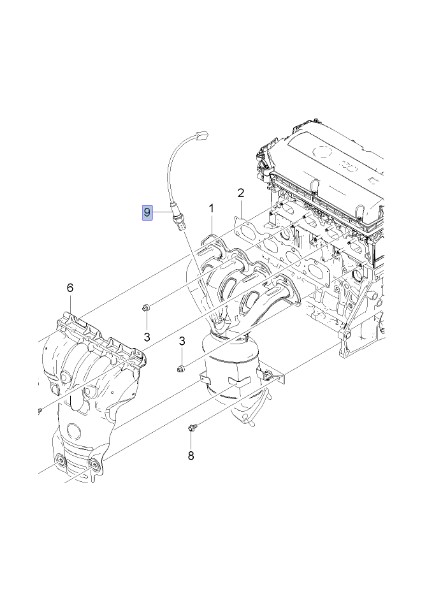 Chevrolet Aveo 2009-2011 1.4 Benzinli Motor Oksijen Sensörü Konum 2 Orjinal Ürün (96951720)