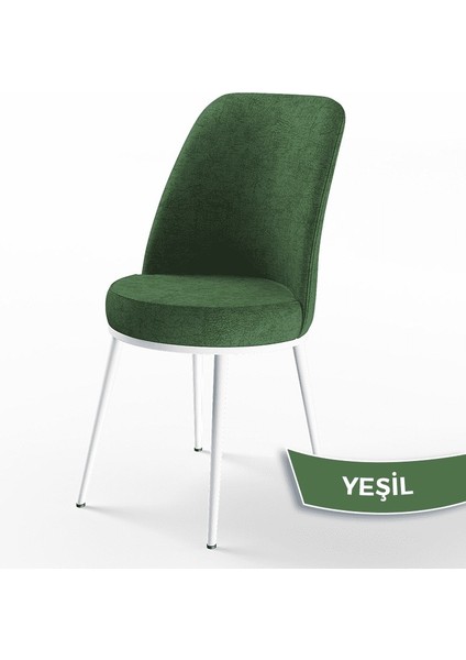 Concept Via Serisi Beyaz Açılabilir 80X132 Mutfak Masa Takımı 6 Adet Sandalye