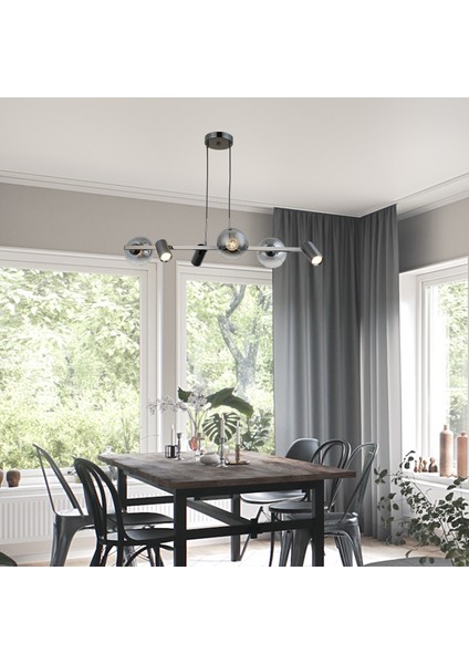 Tıerra 3+3 Kobalt Sıralı Avize 3XGU10+3XE27 fiyatları