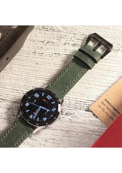 Huawei Watch Deri Kordon Gt2 E Gt2e Gt2pro Gt3 Pro Gt3pro Watch GT4 Gt 2 3 4 5 46mm Huawei Watch 4 Pro Ultimate Pro Se 2e Elite Yeşil Deri Kayış 46 22mm