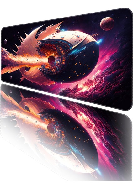 Mouse Pad Büyük Boy Gaming Oyuncu Xxl 90X40 cm Spaceshıp