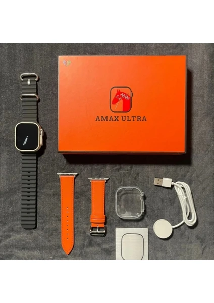 Amax Ultra Watch 8 Ultra 49MM Vidalı Amax Ultra Akıllı Saat