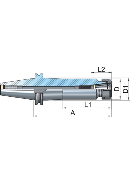 BT40 ER40 - 100 Pens Başlığı Er Tip Pens Tutucu Başlık