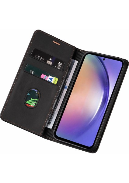 Samsung Galaxy A54 5g Bileklik Deri Telefon Standı Kasa Cüzdan Manyetik Cep Telefonu Kapağı Için (Yurt Dışından)