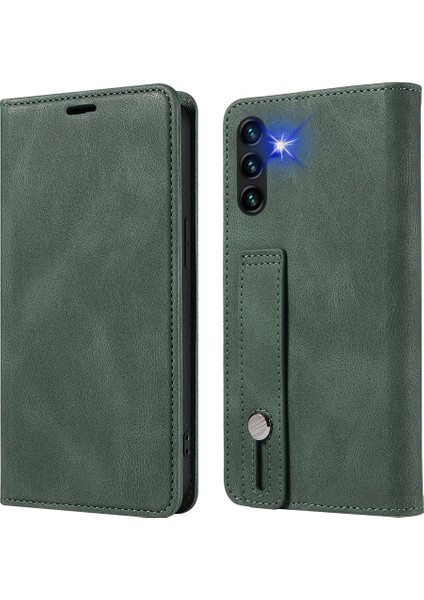 Samsung Galaxy A54 5g Bileklik Deri Telefon Standı Kasa Cüzdan Manyetik Cep Telefonu Kapağı Için (Yurt Dışından)