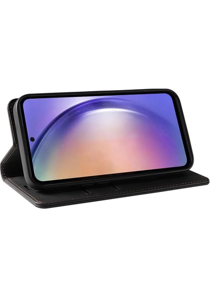 Samsung Galaxy A54 5g Bileklik Deri Telefon Standı Kasa Cüzdan Manyetik Cep Telefonu Kapağı Için (Yurt Dışından)